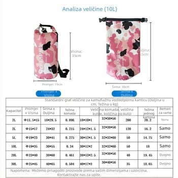 Vanjska vodena torba – kamuflažna 500D PVC mreža, stil za slobodno vrijeme/sport/moda, brend TOWADE