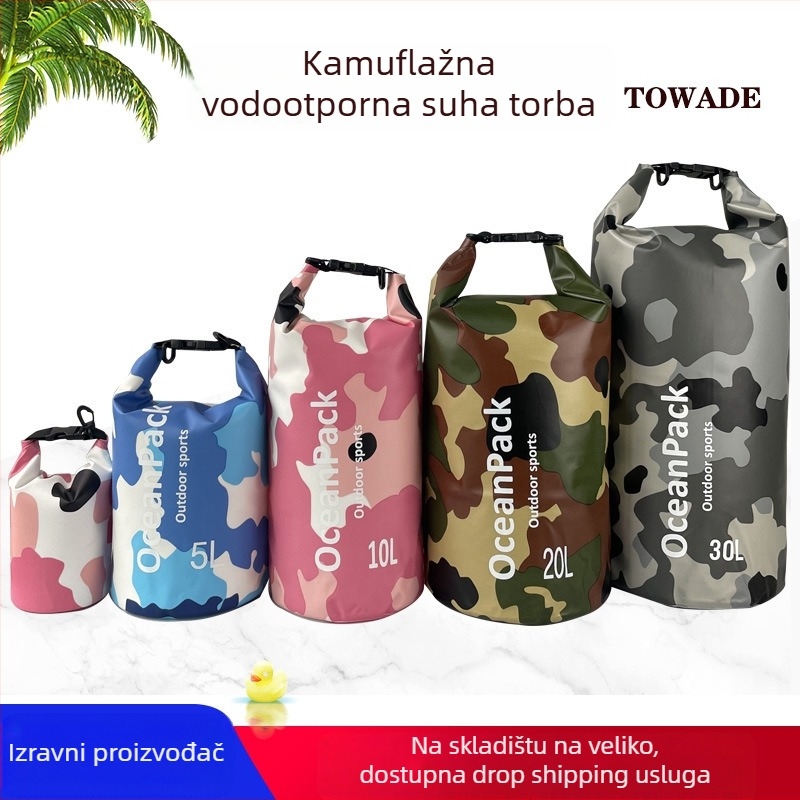 Vanjska vodena torba – kamuflažna 500D PVC mreža, stil za slobodno vrijeme/sport/moda, brend TOWADE