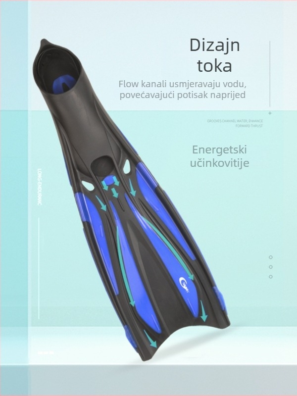 Yon Sub unisex fins za snorkeling — Materijal PP/TPR, Prilagodljive, Privatne oznake spremne