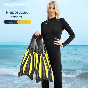 Duge silikonske peraje za odrasle – oprema za vježbanje za ronjenje i snorkeling
