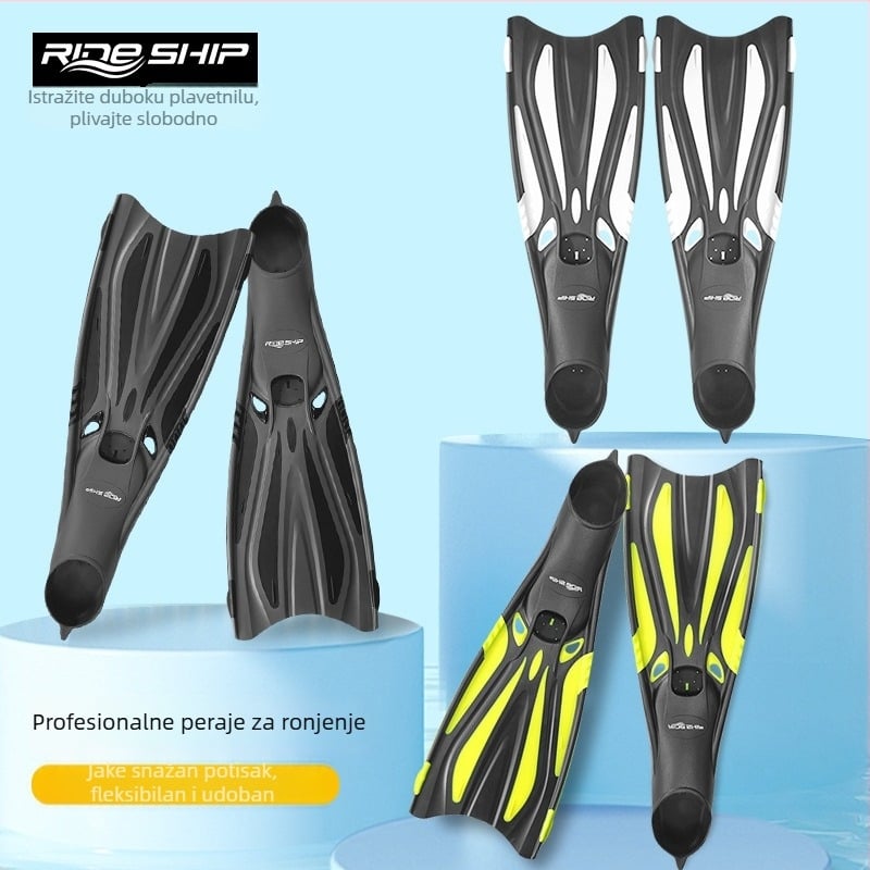 Duge silikonske peraje za odrasle – oprema za vježbanje za ronjenje i snorkeling