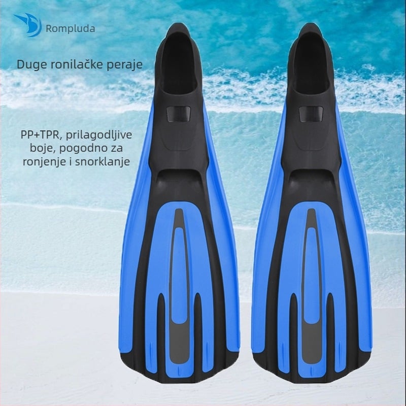 Duge ronilačke peraje za potapanje i snorkeling, prilagodljive, materijal TPR+PP, OEM marka