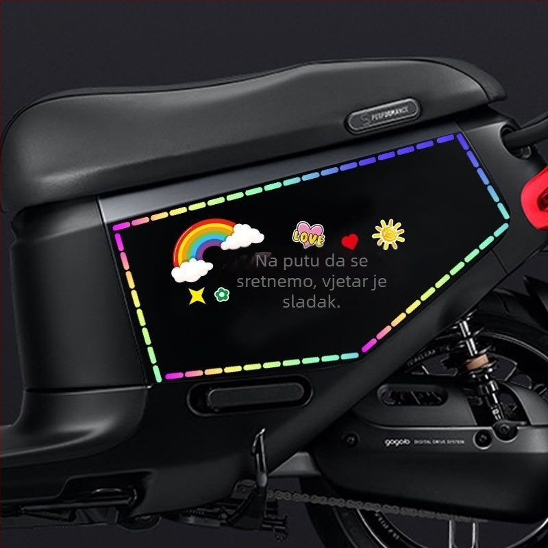 Dekorativne naljepnice za električna vozila – vodootporne, reflektirajuće naljepnice s točkasto crtom za automobile i motocikle; Marka: Unique; Materijal: Drugo