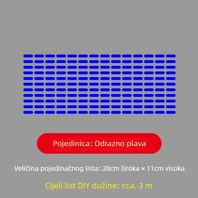 Dekorativne naljepnice za električna vozila – vodootporne, reflektirajuće naljepnice s točkasto crtom za automobile i motocikle; Marka: Unique; Materijal: Drugo