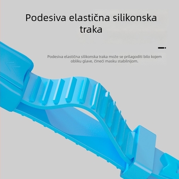 Trodjelni set za šnorkanje za odrasle i djecu: maska za šnorkanje, suha cijev za disanje, plivaće peraje