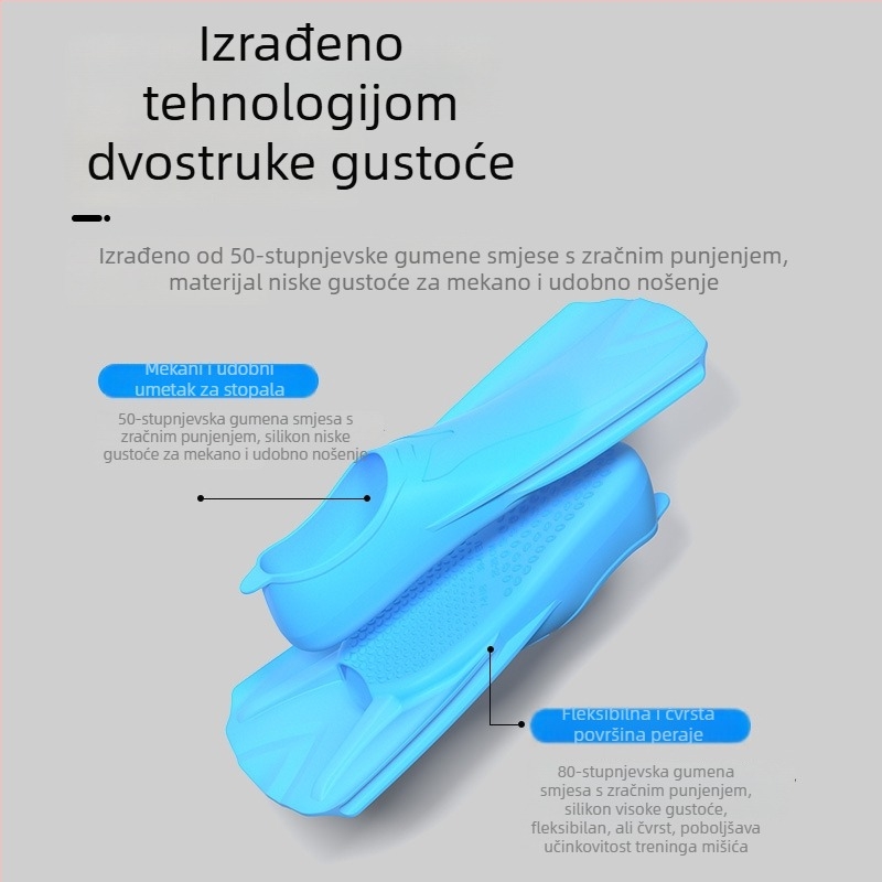 Trodjelni set za šnorkanje za odrasle i djecu: maska za šnorkanje, suha cijev za disanje, plivaće peraje