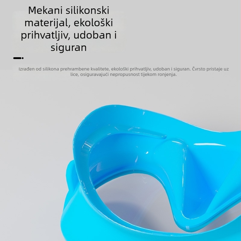 Trodjelni set za šnorkanje za odrasle i djecu: maska za šnorkanje, suha cijev za disanje, plivaće peraje