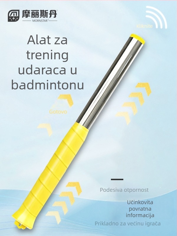 Alat za trening udarca u badmintonu – samostalni smash trening, aluminijski okvir, 95–100 g, srednja tvrdoća, direktan udarac, za početnike