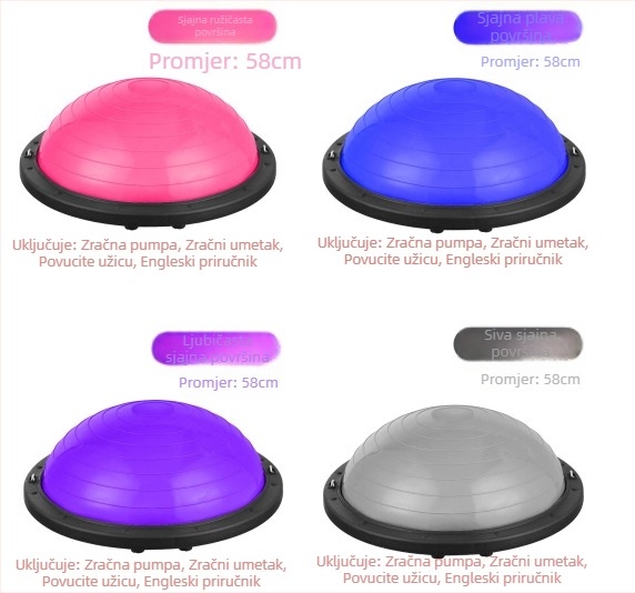 Sklopiva lopta Wave Speed za jogu i ravnotežu – PVC, 4,2 kg, napuhiva, prilagodljiva
