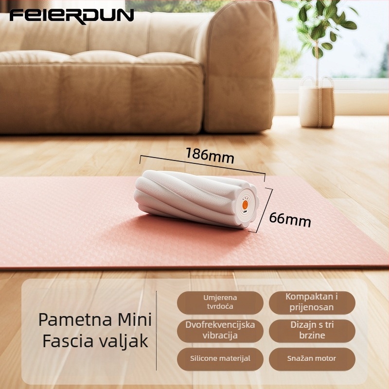 Flyton silikon masažna lopta u obliku arašida za oslobađanje fascije i dubinsku masažu, ne napuhuje se, 0.99 kg