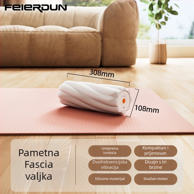 Flyton silikon masažna lopta u obliku arašida za oslobađanje fascije i dubinsku masažu, ne napuhuje se, 0.99 kg