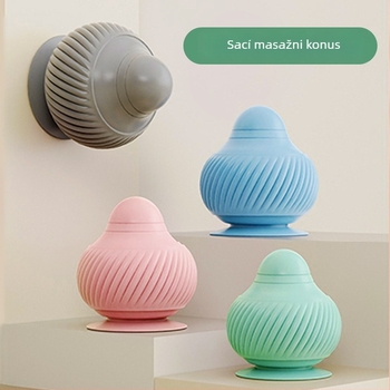 Silikonski fasijalni konusni masažer za jogu i fitness – akupunkturne točke, opuštanje stopala, vrata i ramena, 140 g, promjer 7,5 cm