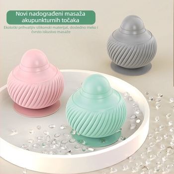 Silikonski fasijalni konusni masažer za jogu i fitness – akupunkturne točke, opuštanje stopala, vrata i ramena, 140 g, promjer 7,5 cm