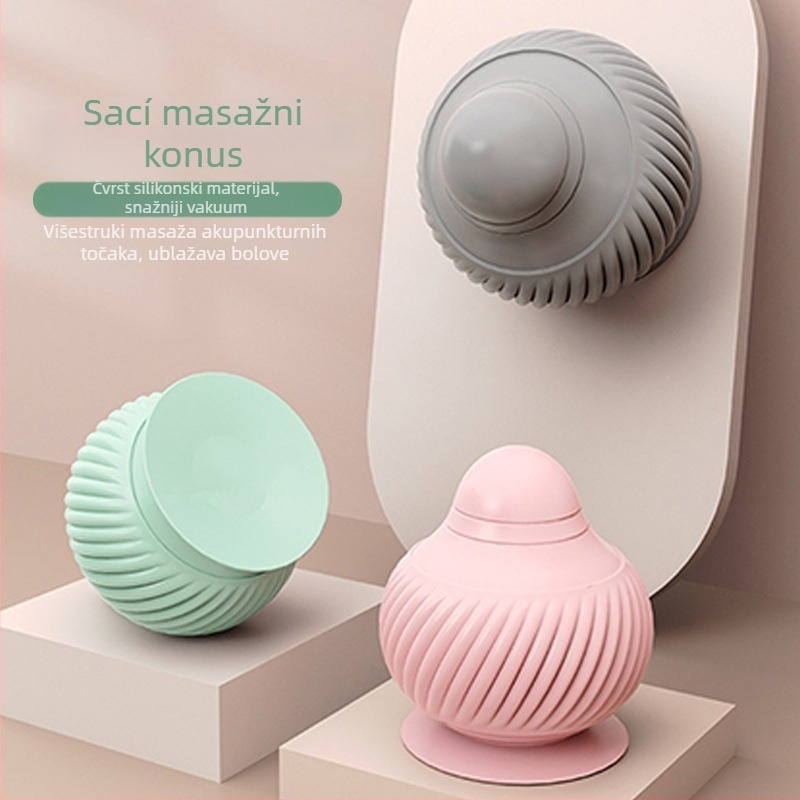 Silikonski fasijalni konusni masažer za jogu i fitness – akupunkturne točke, opuštanje stopala, vrata i ramena, 140 g, promjer 7,5 cm