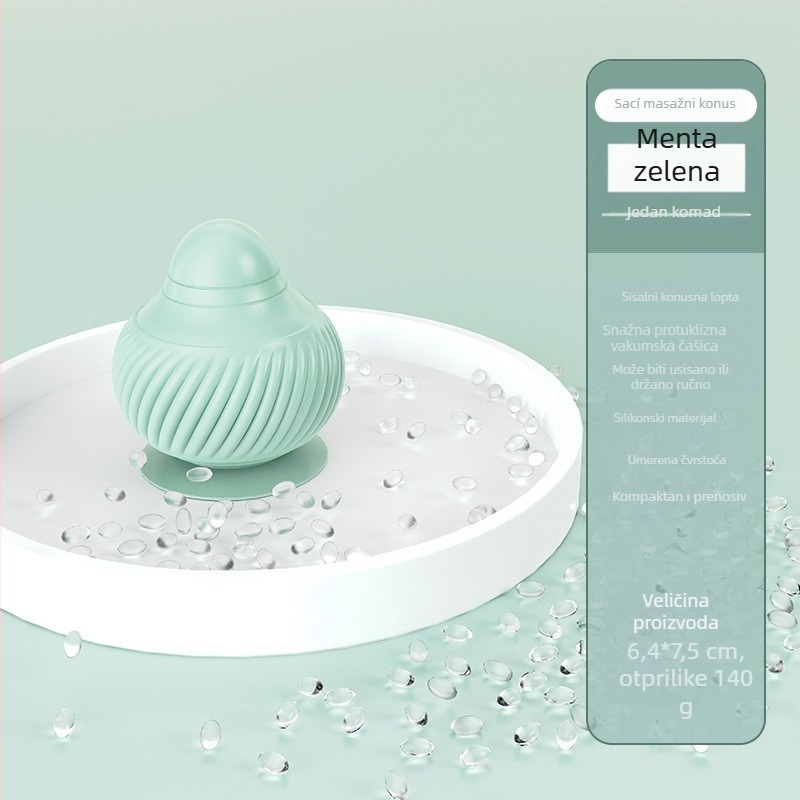 Silikonski fasijalni konusni masažer za jogu i fitness – akupunkturne točke, opuštanje stopala, vrata i ramena, 140 g, promjer 7,5 cm