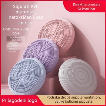 Joga balansna podloga s napuhnutom zračnom loptom, pločom za ravnotežu i masaznom pločom za jačanje jezgre i rehabilitaciju – PVC, 1000 g, RMWANG