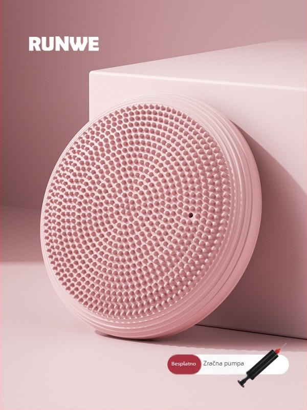 Joga balansna podloga s napuhnutom zračnom loptom, pločom za ravnotežu i masaznom pločom za jačanje jezgre i rehabilitaciju – PVC, 1000 g, RMWANG