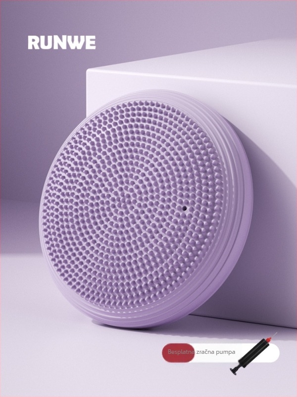 Joga balansna podloga s napuhnutom zračnom loptom, pločom za ravnotežu i masaznom pločom za jačanje jezgre i rehabilitaciju – PVC, 1000 g, RMWANG