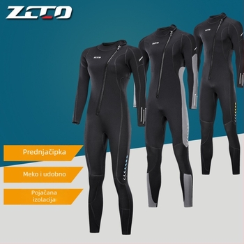 ZCCO 3mm neoprenski puni wetsuit unisex, dugi rukav, za ronjenje, snorkeling i zimsko plivanje