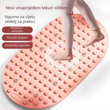 Acupresijska podloga za masažu stopala – tekući silikon, 0,4 cm debljina, kružni oblik, masaža prstiju i potplata, 800 g