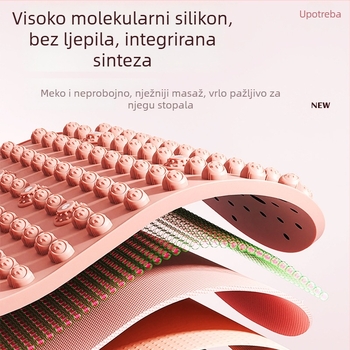 Acupresijska podloga za masažu stopala – tekući silikon, 0,4 cm debljina, kružni oblik, masaža prstiju i potplata, 800 g