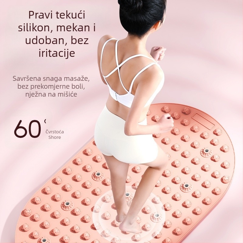 Acupresijska podloga za masažu stopala – tekući silikon, 0,4 cm debljina, kružni oblik, masaža prstiju i potplata, 800 g