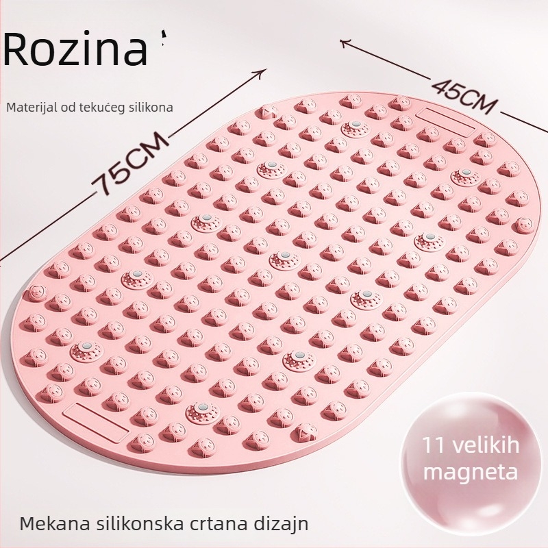 Acupresijska podloga za masažu stopala – tekući silikon, 0,4 cm debljina, kružni oblik, masaža prstiju i potplata, 800 g