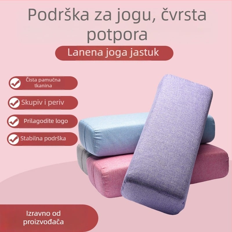 Joga jastuk za početnike s teksturiranom površinom, pravokutna podrška za donji dio leđa trudnicama, pogodna za fitness i masažu