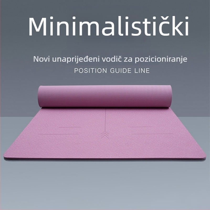 Joga prostirka - TPE, 1200 g, 6 mm, uzorak linije tijela, za fitness i ples