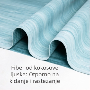 Joga podloga od prirodne gume, dvostrano protivklizna, 1,5 mm debljine, sklopiva i prijenosna