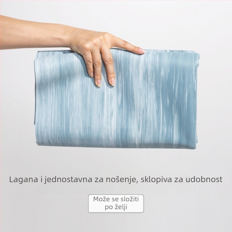 Joga podloga od prirodne gume, dvostrano protivklizna, 1,5 mm debljine, sklopiva i prijenosna