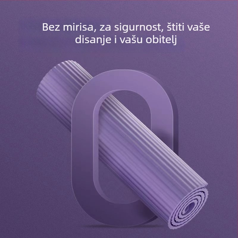 Joga podloga od gume, protuklizna, apsorpcija udaraca, zvučno izolirana za unutarnje vježbanje, debljina 8 mm