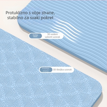 TPE sklopiva joga podloga, 8 mm, 1,2 kg, prijenosna, prilagodljiva