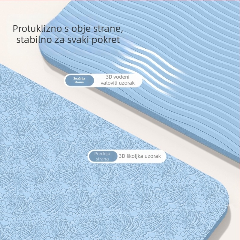 TPE sklopiva joga podloga, 8 mm, 1,2 kg, prijenosna, prilagodljiva