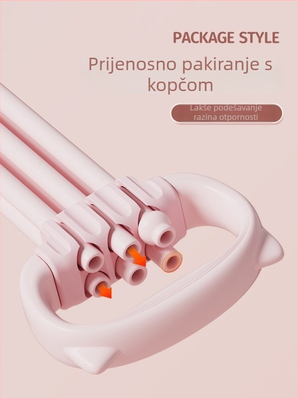 Elastični napinjač s dizajnom osmica, TPR, 6-spiralnih prilagodljivih držača s ušima mačke, za kućnu yogu i istezanje leđa