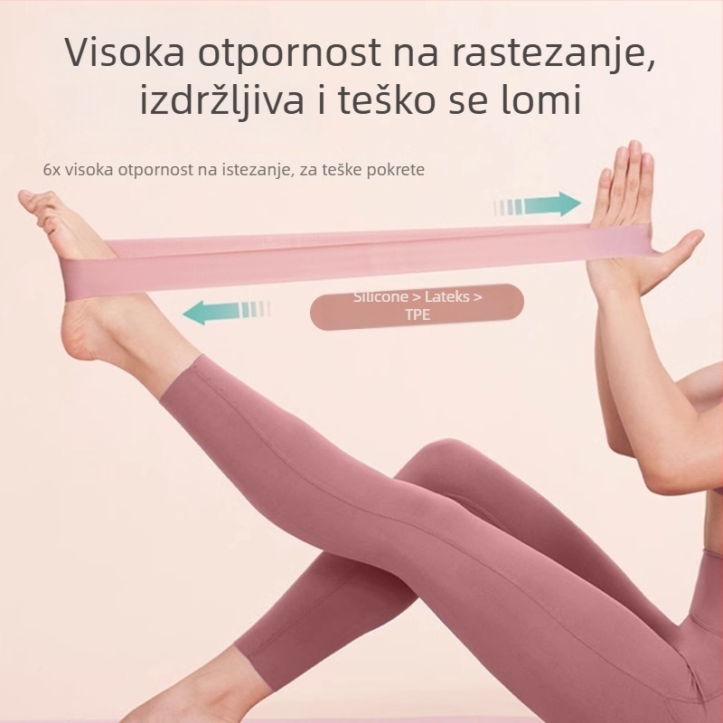 Silikonska elastična traka za jogu i fitness — dodatak za jogu