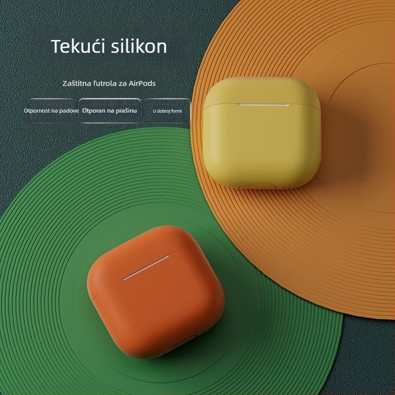 Silikonska zaštitna maska za AirPods Pro 2, AirPods (1–2 Gen) i AirPods (3–4 Gen) s graviranim uzorkom
