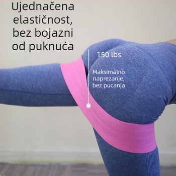 Tedaxi joga stretch strap — materijal: lateks, svila, poliester i pamuk; jednofarbni uzorak; pogodno za fitness opremu, oblikovanje tijela, plesne pokrete