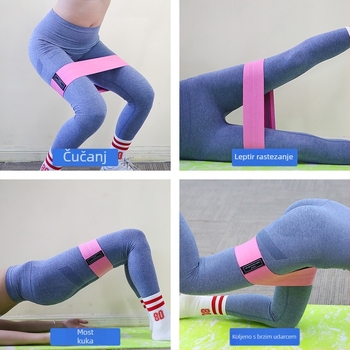 Tedaxi joga stretch strap — materijal: lateks, svila, poliester i pamuk; jednofarbni uzorak; pogodno za fitness opremu, oblikovanje tijela, plesne pokrete