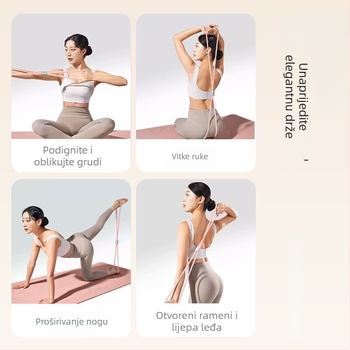Figure-8 latex napinjač za jogu i istezanje ramena i vrata – Materijal: latex; Primjena: fitness oprema i zdravstveni masažni programi; Pogodno za tinejdžere