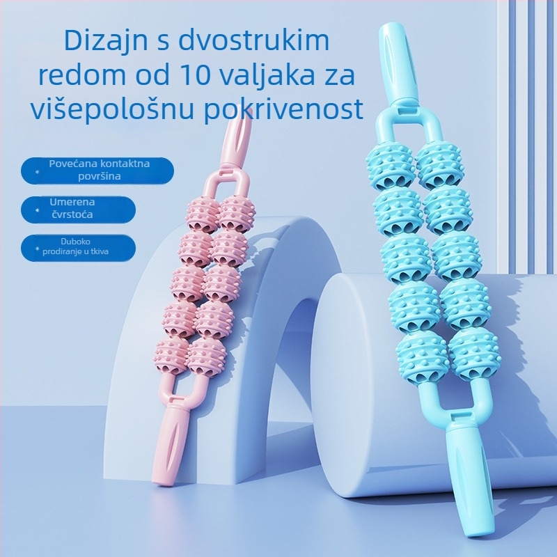 Binluo Uređaj za masažu nogu s valjkom za listove, penastim osovom i prstenastim steznikom — Dodatak za jogu