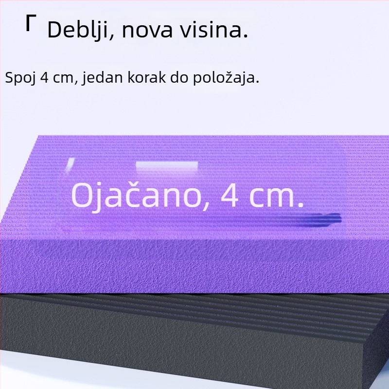 NBR ravnotežna podloga za jogu – povećana i debela, podrška za trening jezgre i ab wheel