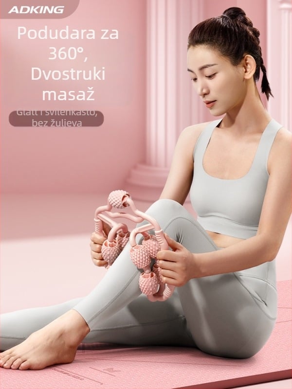Massager za noge s rollerom i prstenom – ABS, ADKING, dodatna oprema za jogu, zdravstvena masaža i fitness