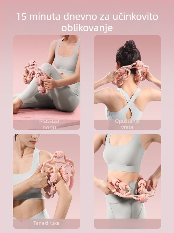 Massager za noge s rollerom i prstenom – ABS, ADKING, dodatna oprema za jogu, zdravstvena masaža i fitness