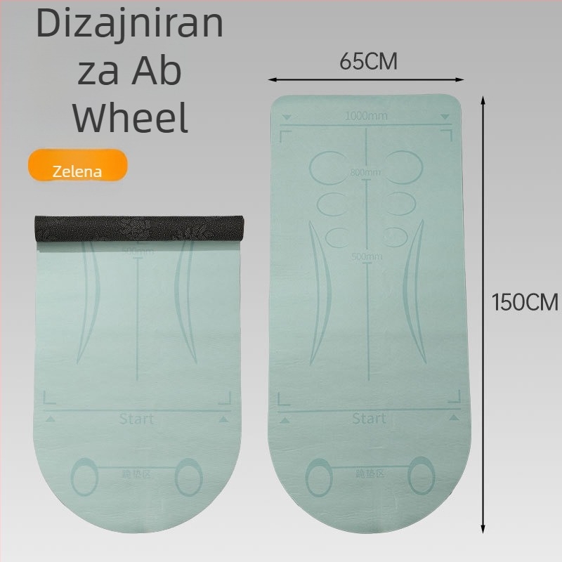Mat za abdominalni kotač – za unutarnju upotrebu, apsorpcija udara, tih, protuklizni, povećan i širok dizajn, materijal od pjene