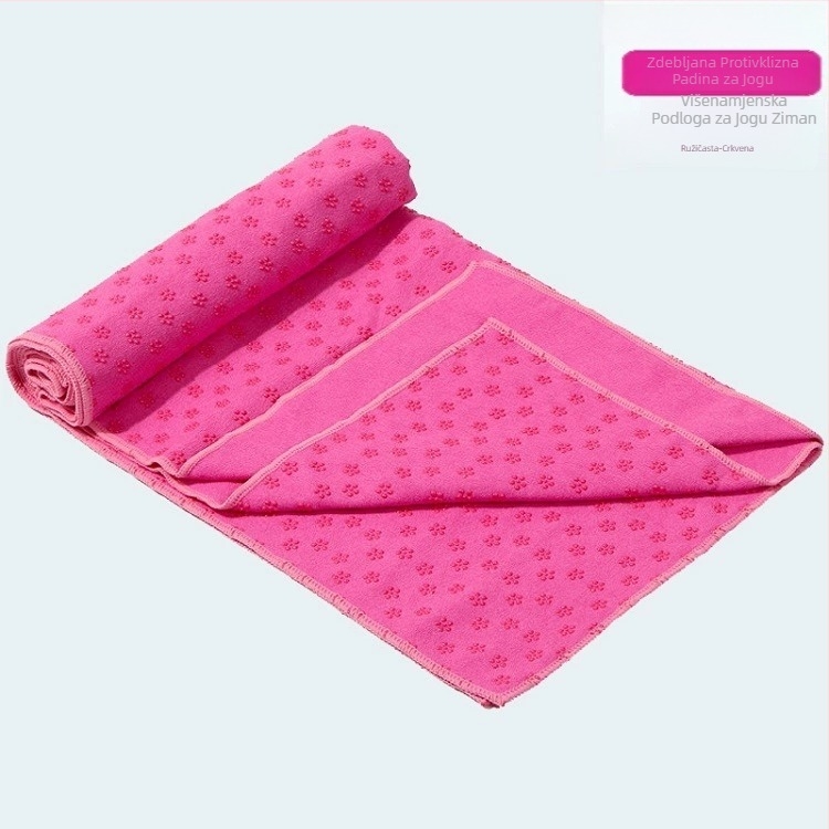 Joga ručnik – protuklizni, s otiskom, upija znoj, srednja debljina, 1.0 kg, za fitness