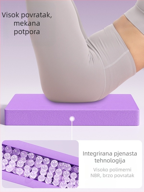 Podložak za koljeno za abdominalni kotač - NBR, 4 cm debljine, jednobojna joga podloga za trening jezgre