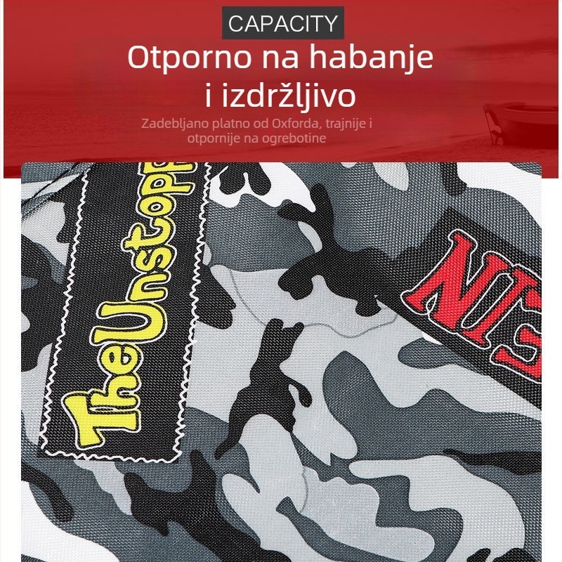 Debeli ruksak za štapove za ribolov, vodootporan, otporan na abraziju, sklopiva platnena oprema za ribolov