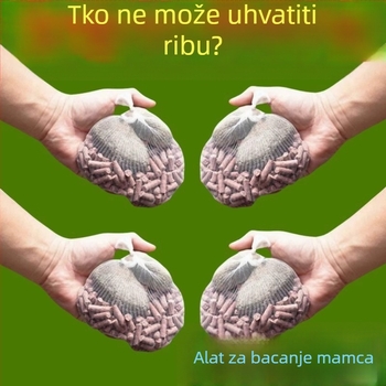 Torba za hranjenje ribe s fiksnom točkom, dugi domet kukuruznih zrna, PE materijal