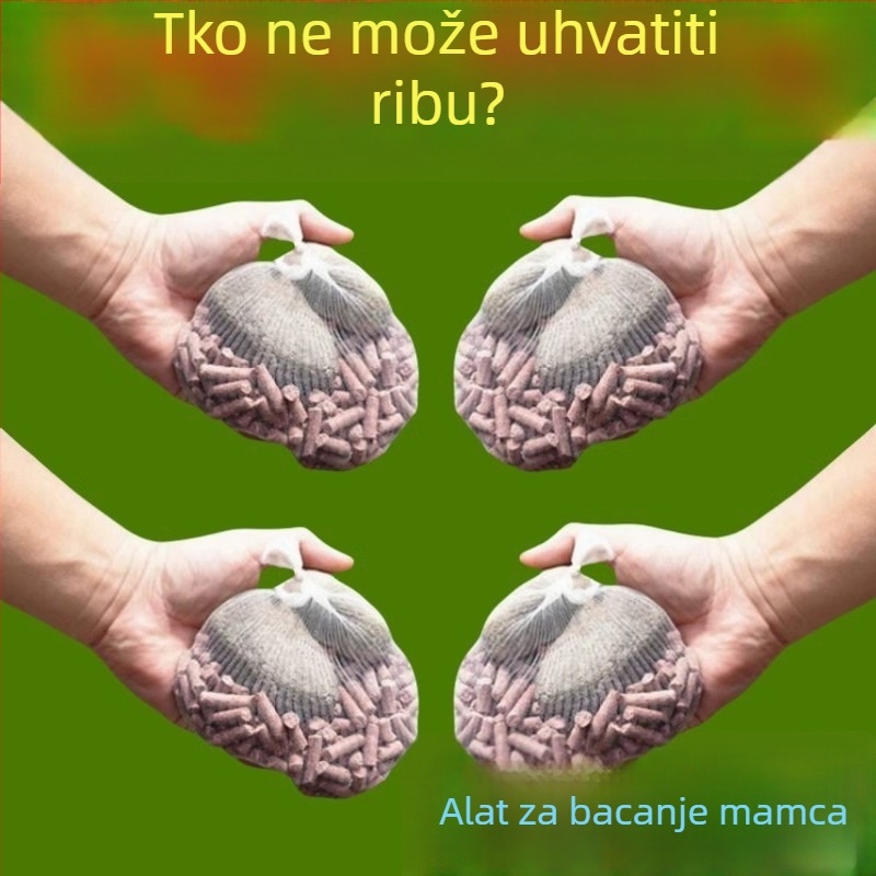 Torba za hranjenje ribe s fiksnom točkom, dugi domet kukuruznih zrna, PE materijal